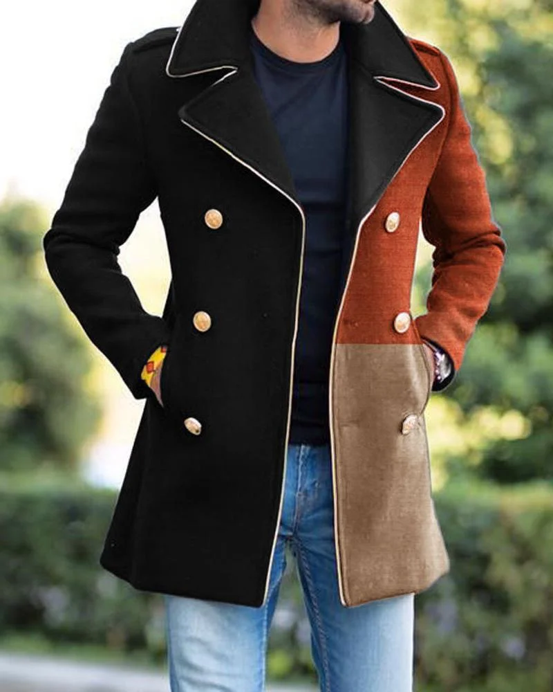 Men's Fur Long Jacket Coats-12