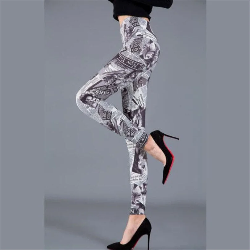 CUHAKCI Printed Leggins Elastic Fitness Leggings Sexy Pants Women Push Up Trousers Summer Gym Sports Dropshipip