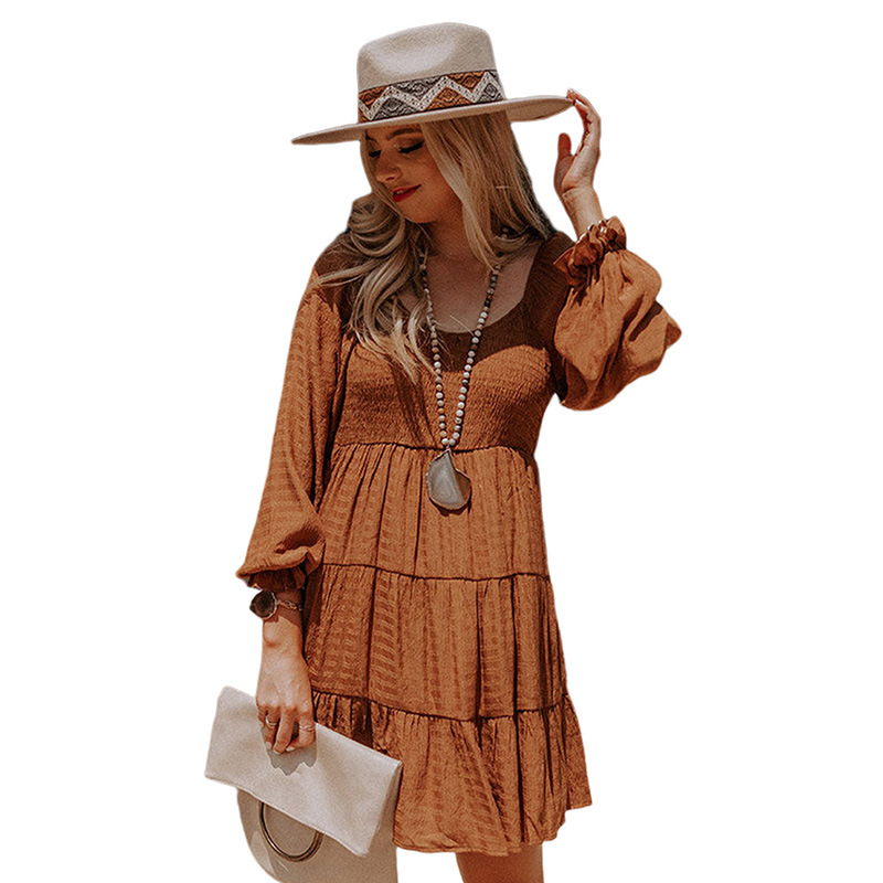 Mature Women Casual Long Sleeve Dress