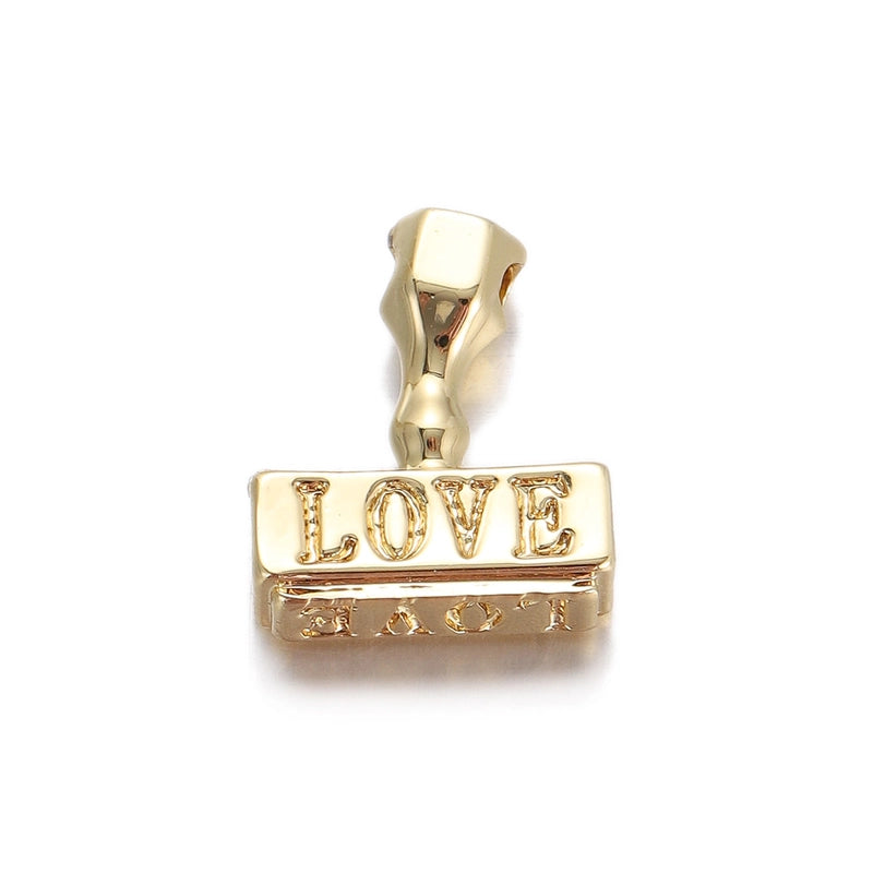 1 Piece 15*13mm Copper Letter Heart Shape Pendant Chain Jewelry Accessories