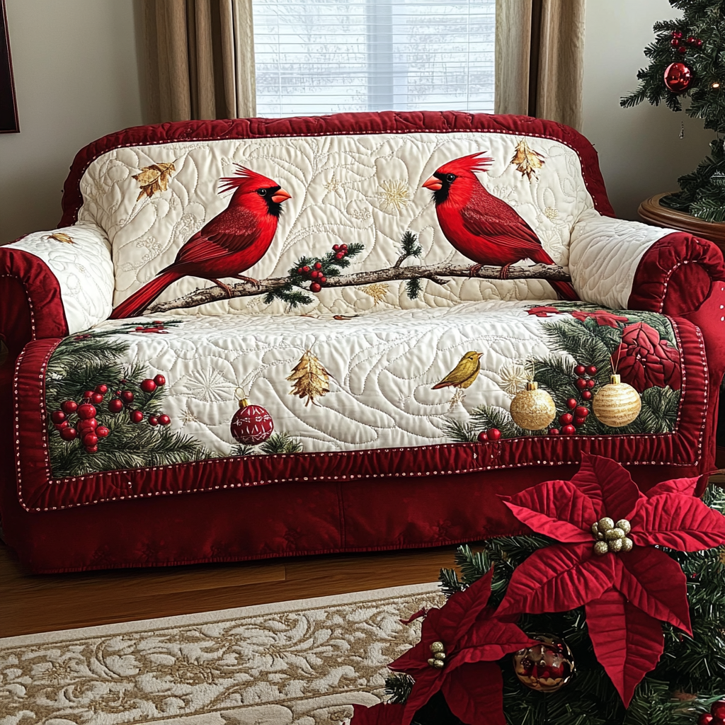 Cardinal Blessing Quilted Sofa Cover NCU0DK11104 everthome