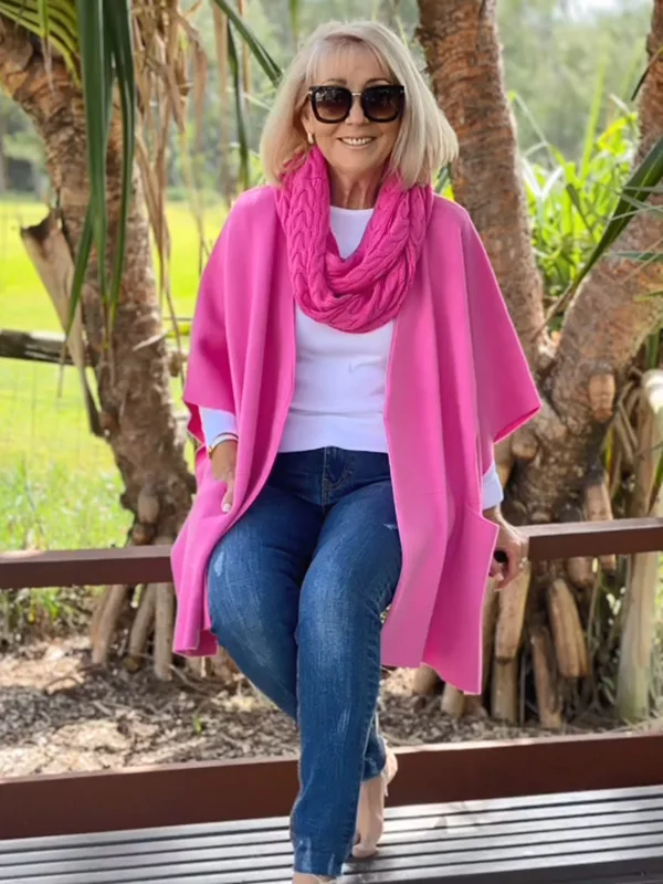 Oversize Coat in Pink VangoghDress