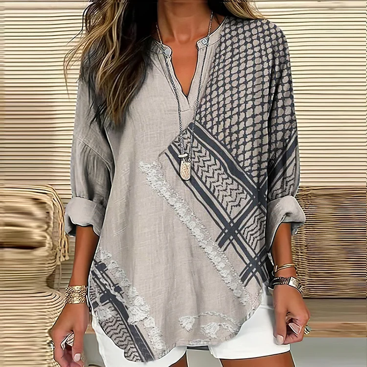 We Will Be Free Linen Blend Cozy Tunic
