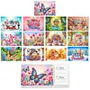 2027-2028 Two-Year Diamond Painting Calendar Kit, 13 Exquisite Multicolor Butterfly And Floral Illustrations, Large Size Desk Calendar, Mosaic Art Coil-Bound Desktop Planner