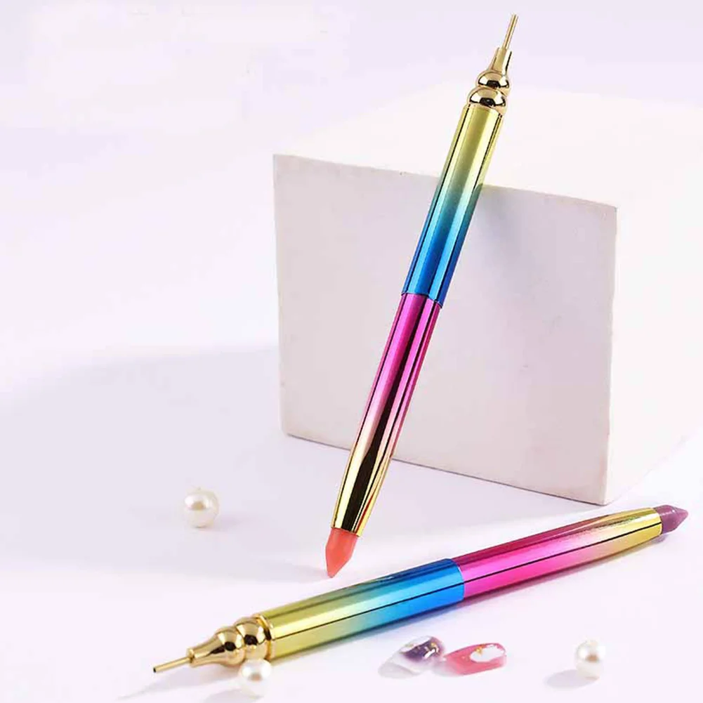Gradient Rotary Point Drill Pen 5D DIY Diamond Painting Tool with Clay Tips(Random Color)