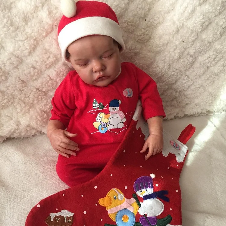 [Christmas Specials]17"Cute Lifelike Handmade Silicone Sleeping Reborn Baby Doll Adaline