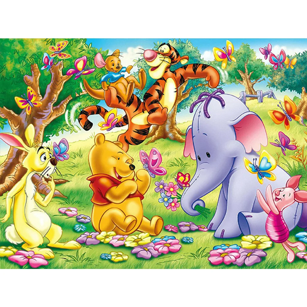 Winnie The Pooh Crystal Rhinestone Diamond Painting Kits With/ Without