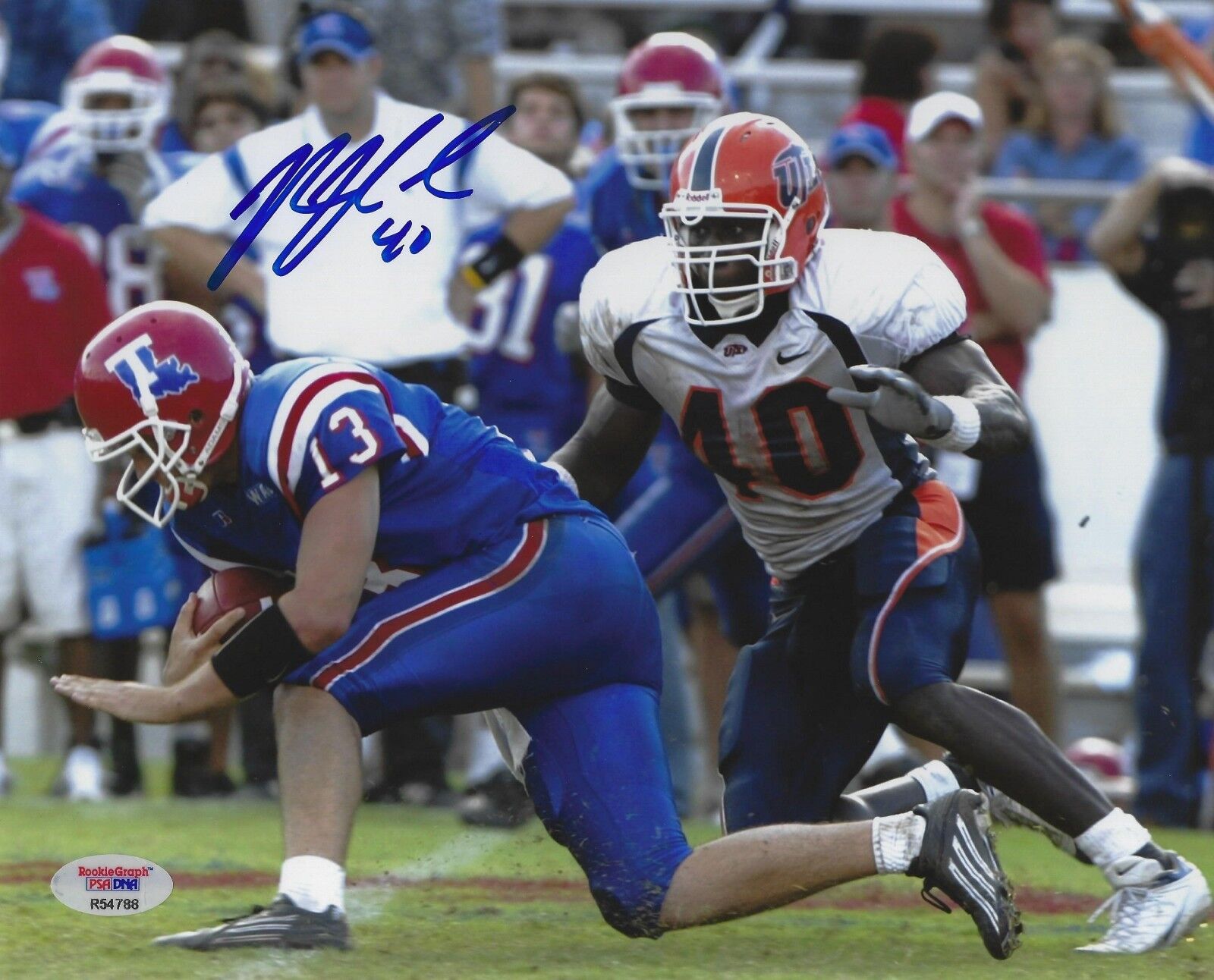 Thomas Howard Signed 2005 UTEP Football 8x10 Photo Poster painting PSA/DNA COA Raiders Autograph