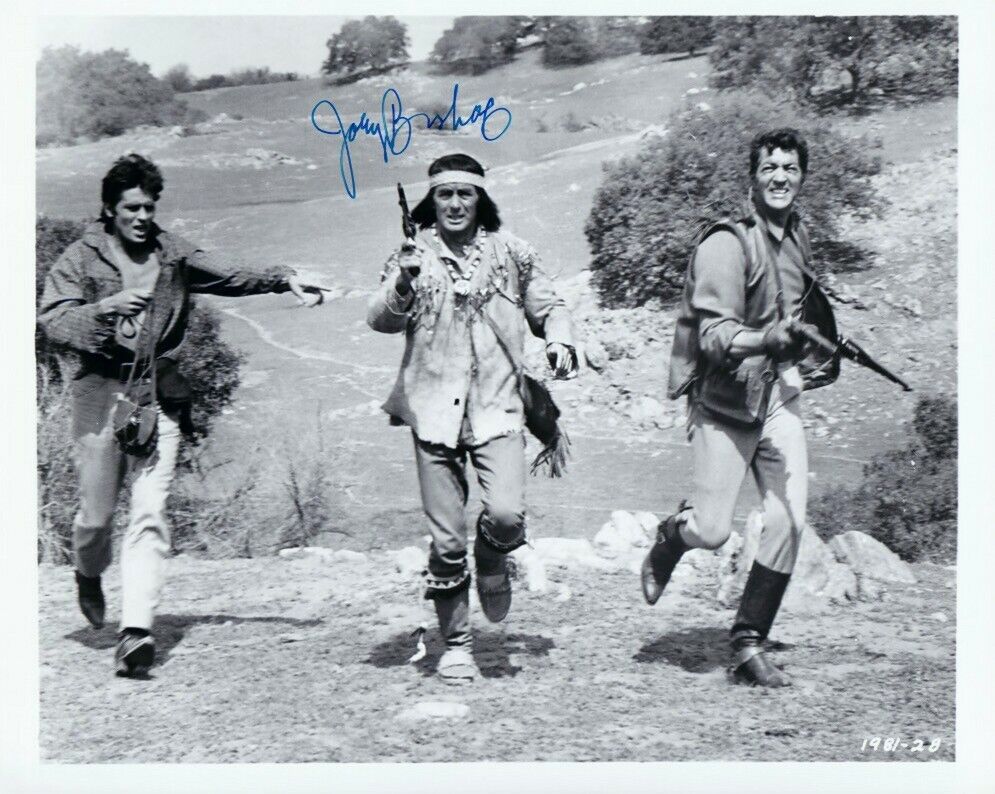 JOEY BISHOP signed TEXAS ACROSS RIVER 8x10 w/ coa DEAN MARTIN '66 ORIGINAL STILL