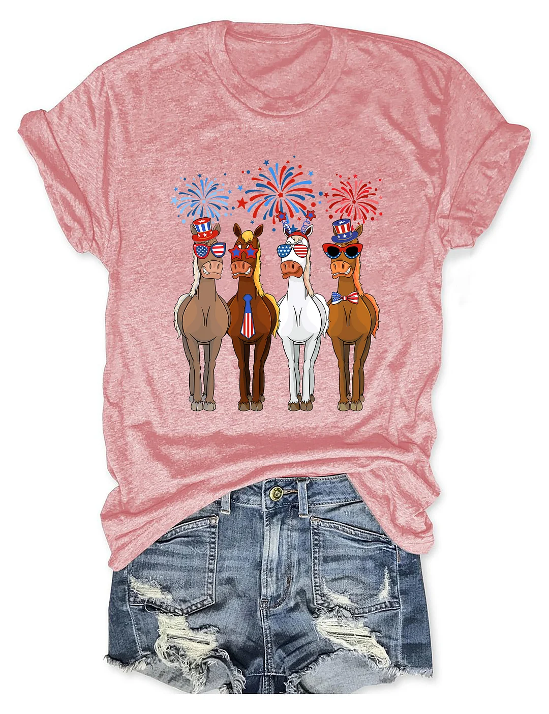 4th Of July Horses T-shirt