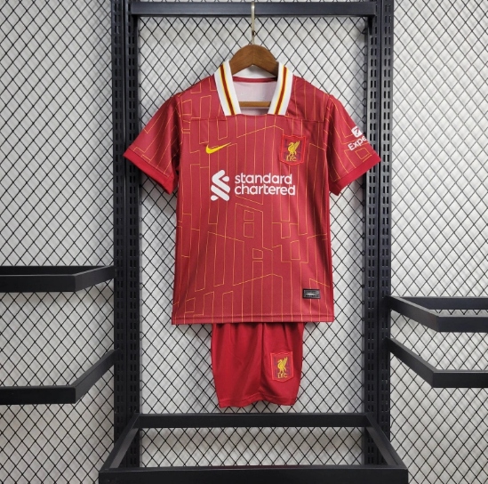 24/25 Liverpool Home Kids Kit Football Jersey Thai Quality