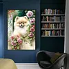 Flowers Pomeranian-11CT Counted Cross Stitch 40*60cm/15.75*23.62in(Big Size)