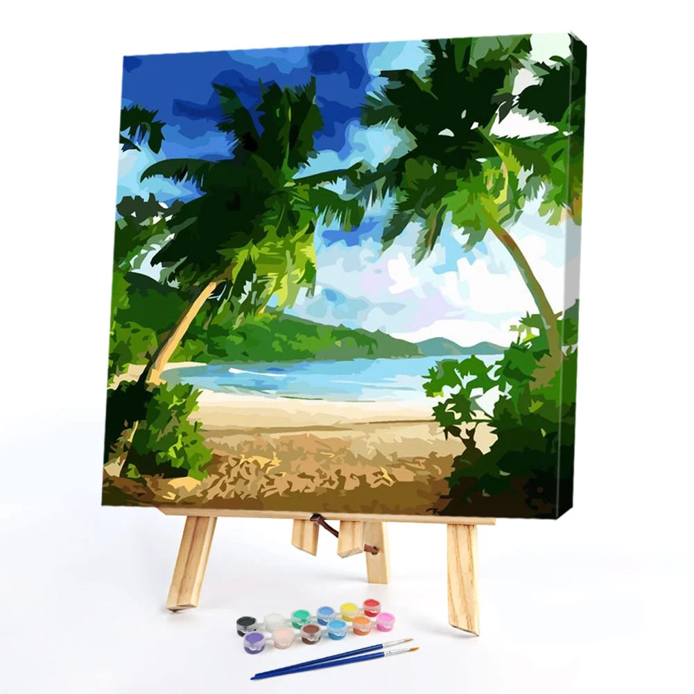 Beach Coconut Tree - Paint By Numbers(40*50CM)