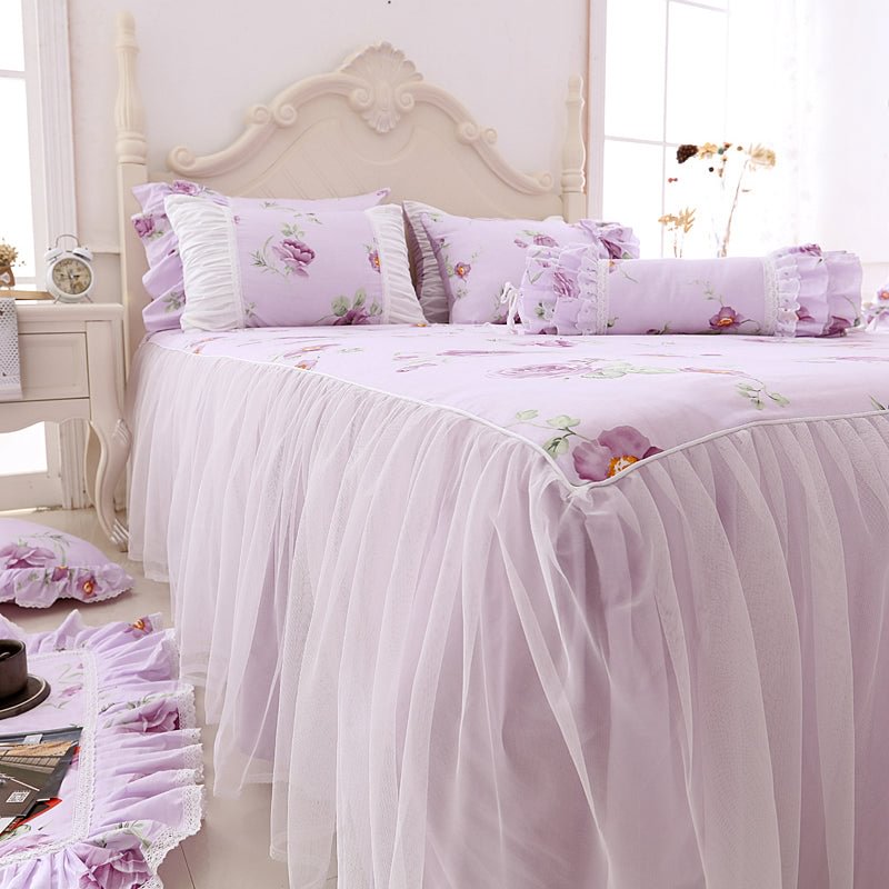 100 Cotton Floral Printed Princess Bedding Set Twin King Queen Size