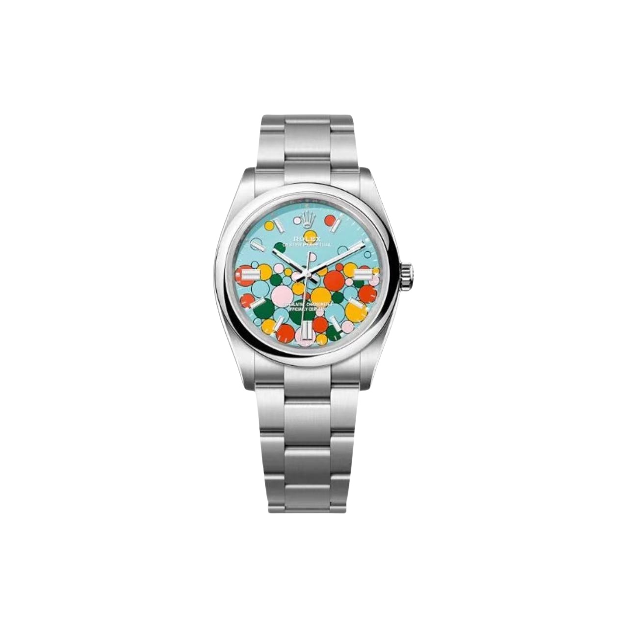 CLEAN廠 ROLEX 高仿勞力士 恆動型 自動機械機芯 2023款 彩色慶典圖案氣泡錶盤 泡泡鏡 男女同款 36MM
