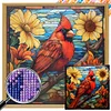 Diamond Painting-Square AB Drill Flower Cardinals(35*35CM)