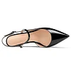 啦啦啦65mm Women Slingback Pumps Ankle Strap Jenlove Stiletto Mid Heel Close Pointed Toe Dress Red Bottoms Shoes  James Yang
