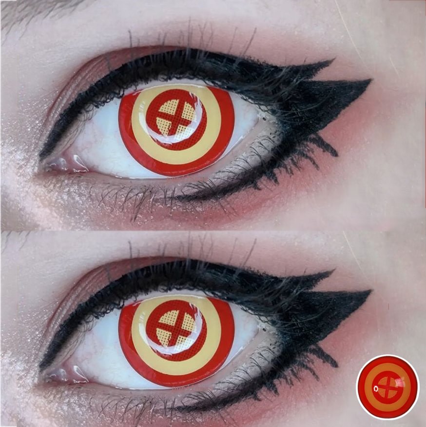 Chainsaw Man Power Cosplay Contact Lenses For Women Men Red Color 14.5mm