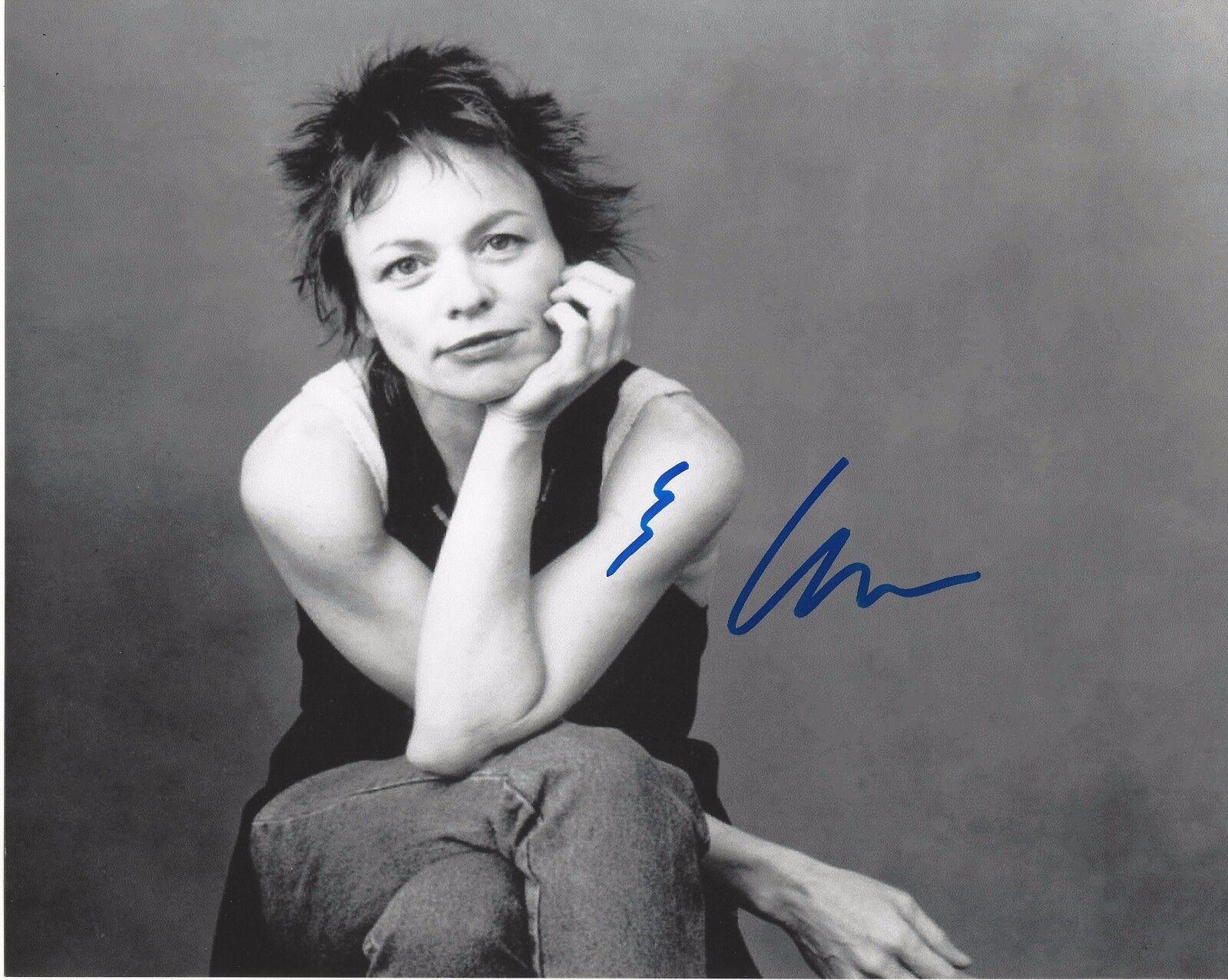 SINGER LAURIE ANDERSON SIGNED 8X10 Photo Poster painting w/COA PROOF LOU REED VELVET UNDERGROUND