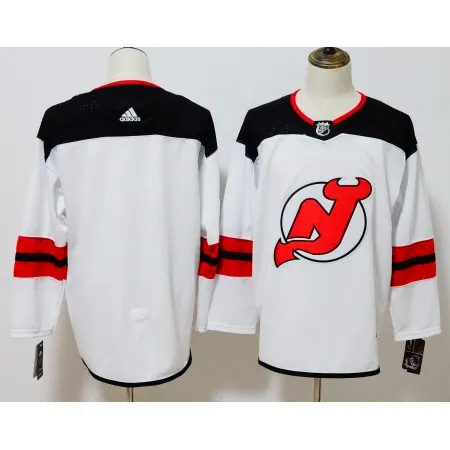 Men's  New Jersey Devils White Stitched NHL Jersey