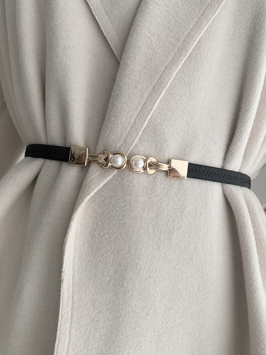 Elegant Black Elastic Belt