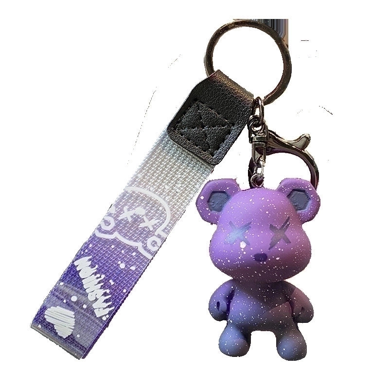 Fashion Bear Resin Metal Unisex Bag Pendant Keychain
