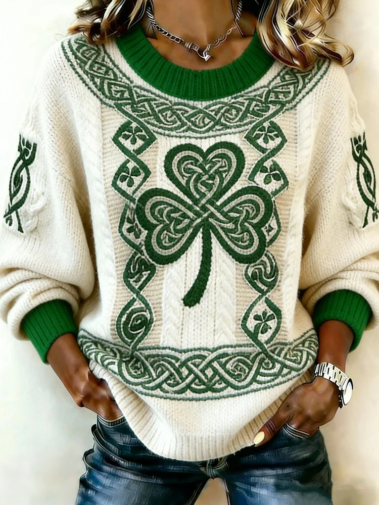 Women's Saint Pao Print Knit Sweater 