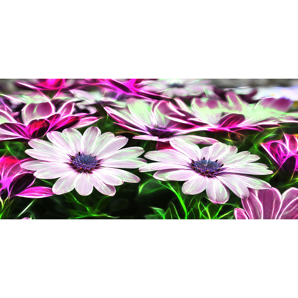 

100*50CM - Round Drill Diamond Painting - Cineraria, 501 Original