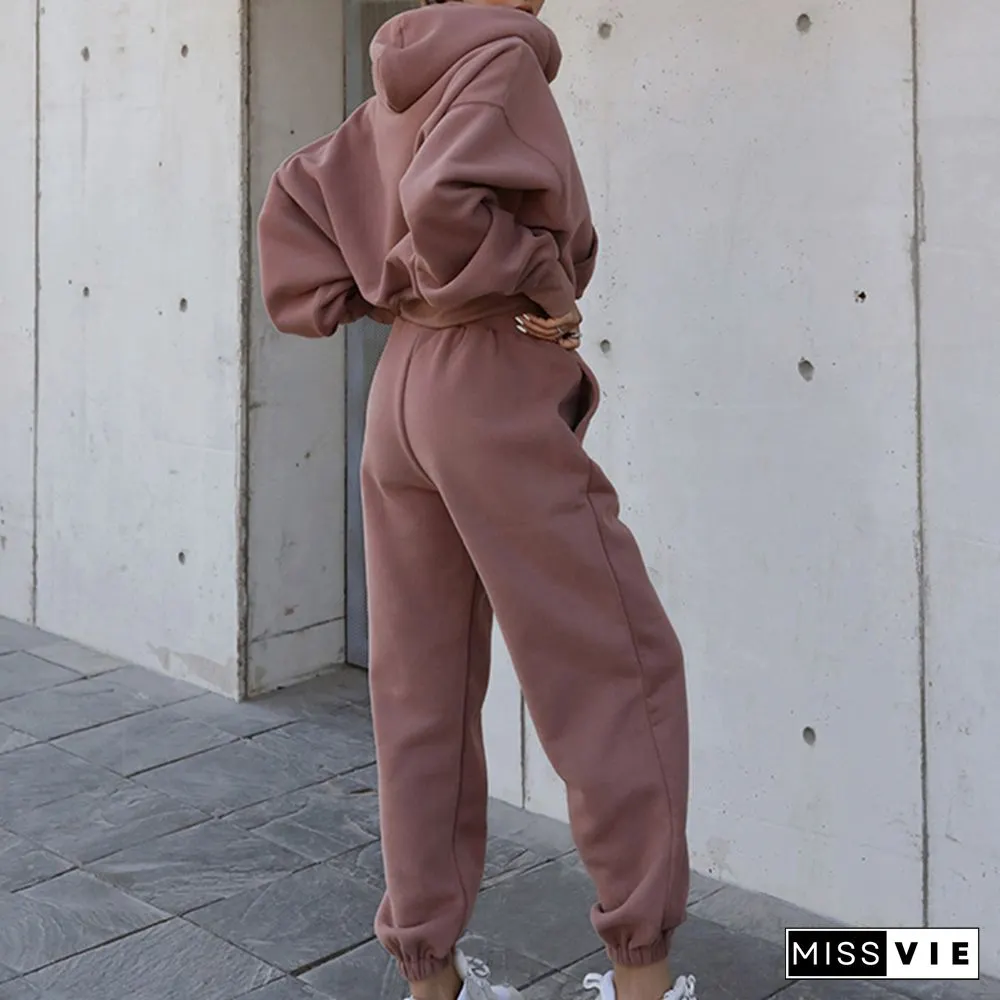 Two-Piece Sports Sweater Suit