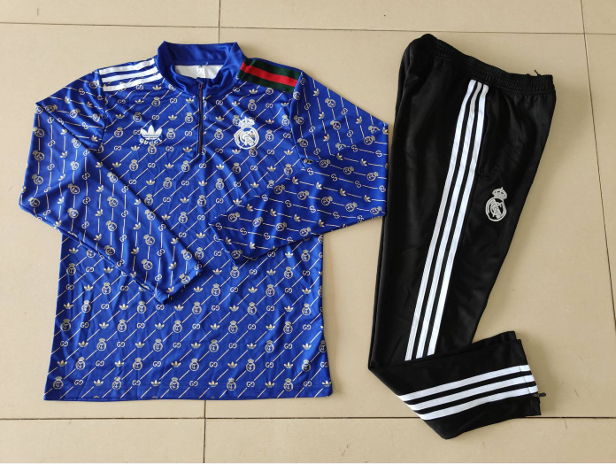 24/25 Real Madrid Half-Pull Training Kit Football Thai Quality