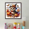 Halloween Pumpkin Owl-14CT Counted Cross Stitch 40*40cm/15.75*15.75in