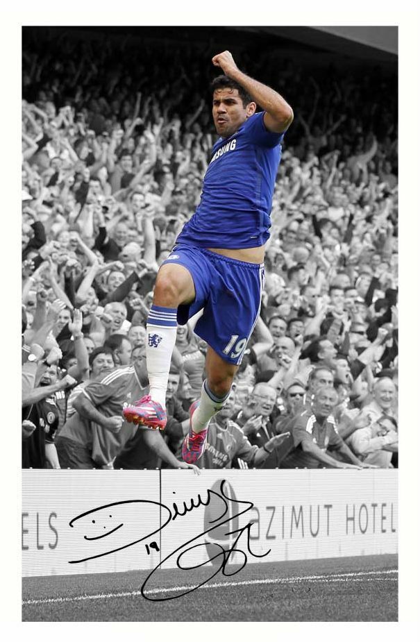 DIEGO COSTA - CHELSEA AUTOGRAPH SIGNED Photo Poster painting POSTER PRINT