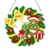 DIY Special Shaped Diamond Painting Wall Decor Wreath Hanging Kit(Christmas Bear)