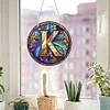 Diamond Painting Double Sided Letter K Suncatcher Hanging Ornament for Home Decor