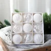 9PCS New Year Christmas's Tree 8CM Decor Balls Set