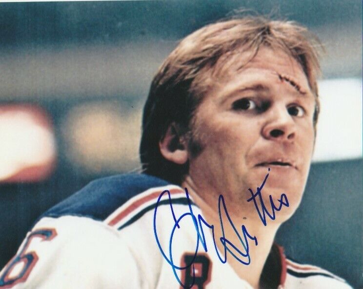 VINTAGE GLEN SATHER SIGNED NEW YORK NY RANGERS 8x10 Photo Poster painting! Autograph