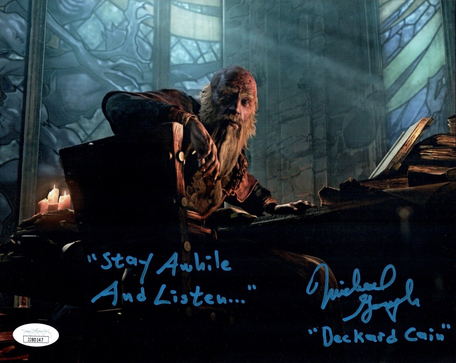 MICHAEL GOUGH Signed 8x10 Photo Poster painting DIABLO DECKARD CAIN Autograph COA JSA Cert