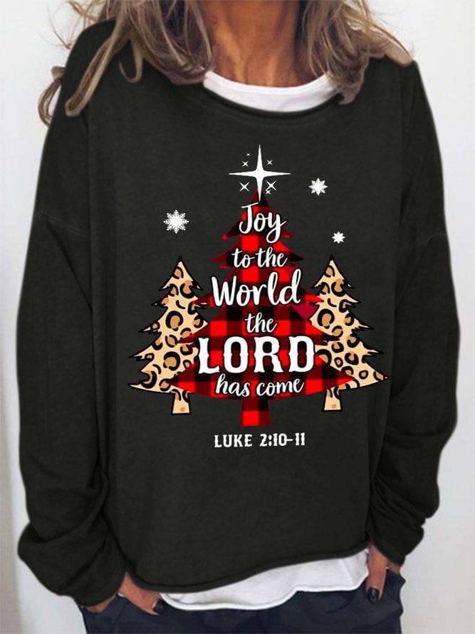 Women Joy to the world the Lord has come Christmas Christian Casual Sweatshirts