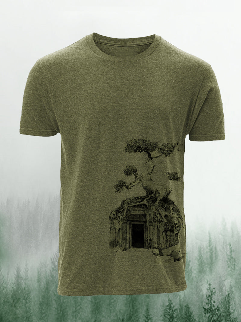 Men's Outdoor Forest Tree House Short Sleeve Shirt