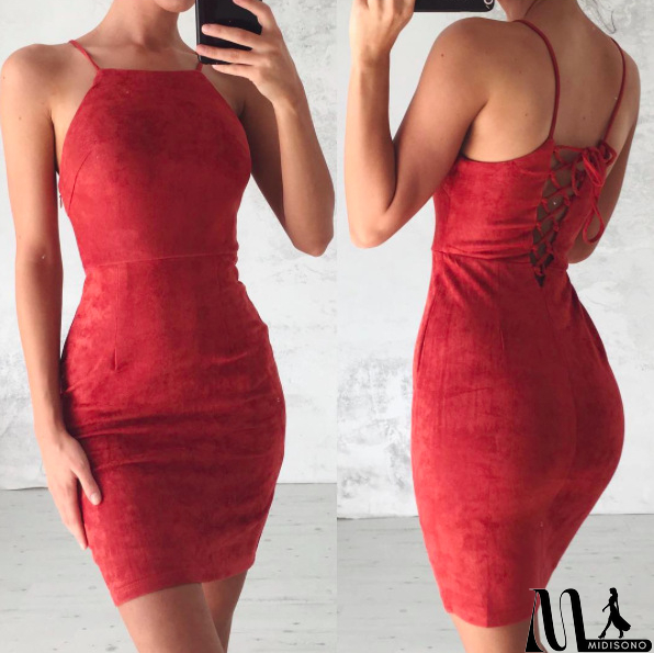 MidiSono - Design Sleeveless Package Hip Dress