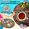 6Pcs/set Diamond Painting Wooden Snowman Coaster Cup Cushion With Holder