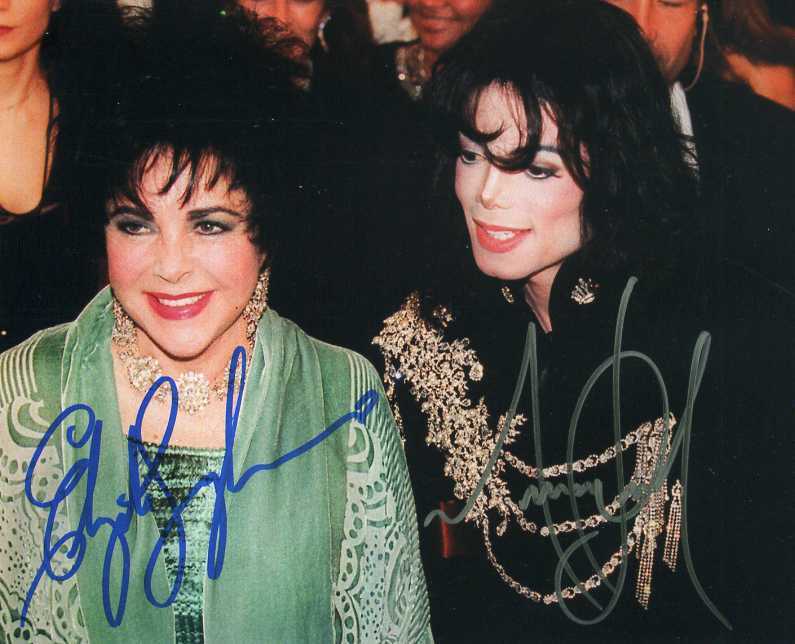 MICHAEL JACKSON & ELIZABETH TAYLOR Signed Photo Poster paintinggraph - Singer / Actress preprint