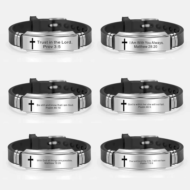 Elegant French Style Commute Letter 304 Stainless Steel Silica Gel Unisex Bangle