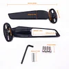 Modified Motorcycle Rearview Mirror,1 Pair Adjustable Rotating Side Mirrors,Wide Viewing Angle Wing Rearview Mirrors for Ninja 300 400 650 ZX6R CBR1000RR