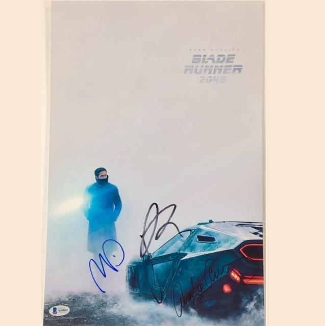 BLADE RUNNER 2049 Cast Signed 11x17 Movie Poster Photo Poster painting w/ Beckett BAS COA LOA