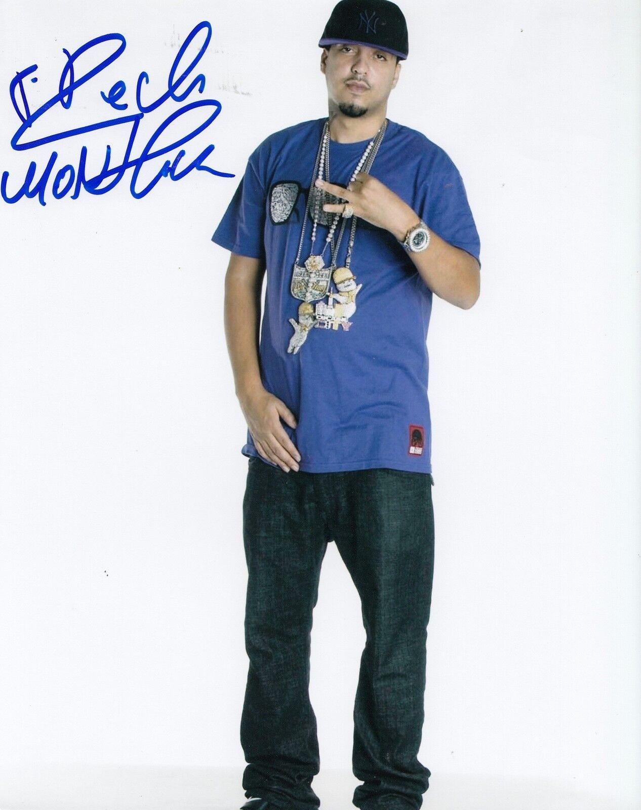 FRENCH MONTANA signed *MUSIC* RAPPER (Unforgettable) 8X10 Photo Poster painting W/COA BAD BOY #2