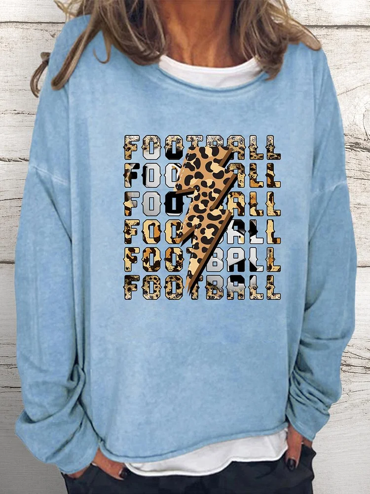 Football Lover Women Loose Sweatshirt-0020004