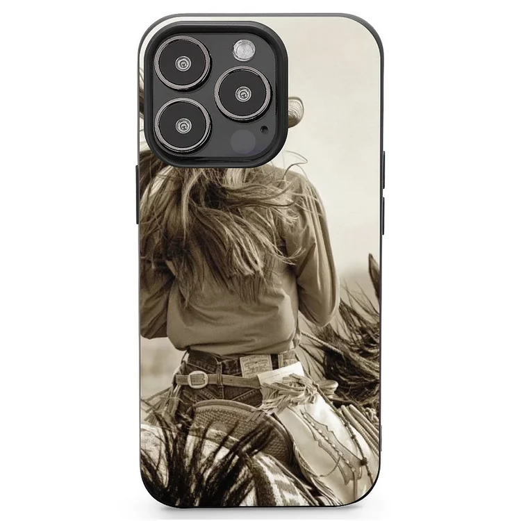 Cowgirl Mobile Phone Case Shell For IPhone 13 and iPhone14 Pro Max and IPhone 15 Plus Case - Heather Prints Shirts