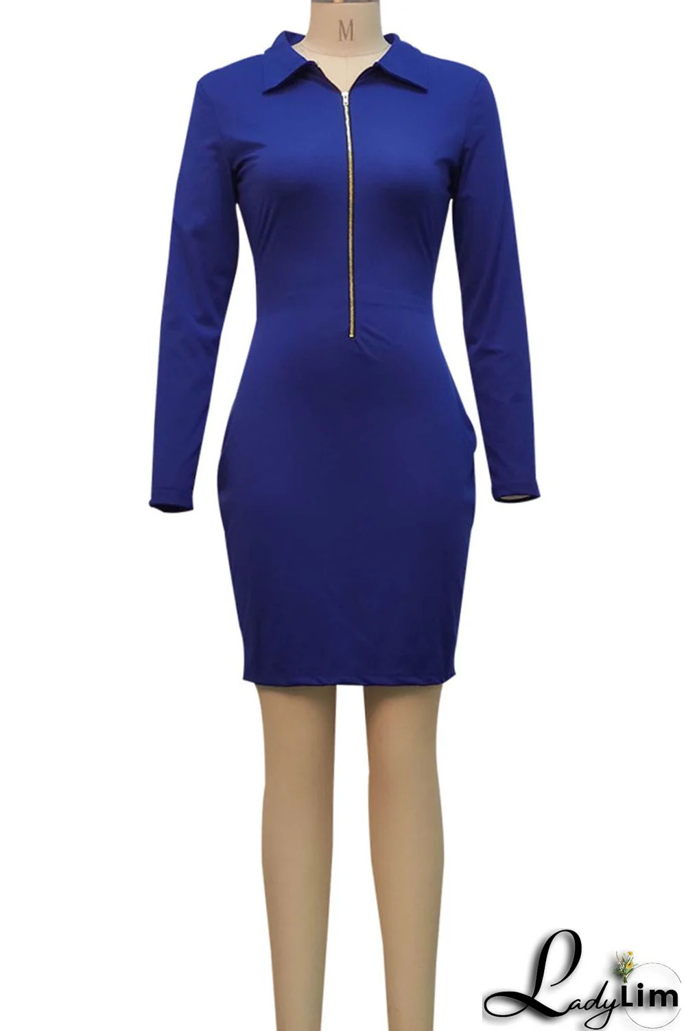 Pink Sexy Solid Split Joint Zipper Collar One Step Skirt Dresses