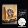 (25x25cm)DIY Pearl Painting Xmas Framed Handmade Pearl Material Art Kit Living Room Decor